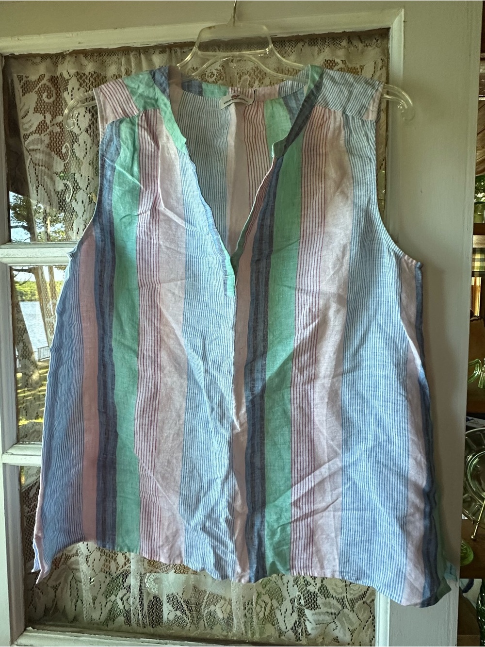 Vineyard Vines Sleeveless Striped Tank Top in Blue, Pink, Mint